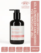 Organik Sertifikalı Gül & Ölmezçiçek Canlandırıcı Yüz Temizleme Jeli 250 ml - Bionaturca
